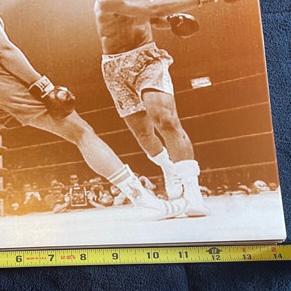 Mohamed Ali Boxing Champion Sepia Photograph 14" x 11" Poster Joe Frazier 1971 - Picture 2 of 3